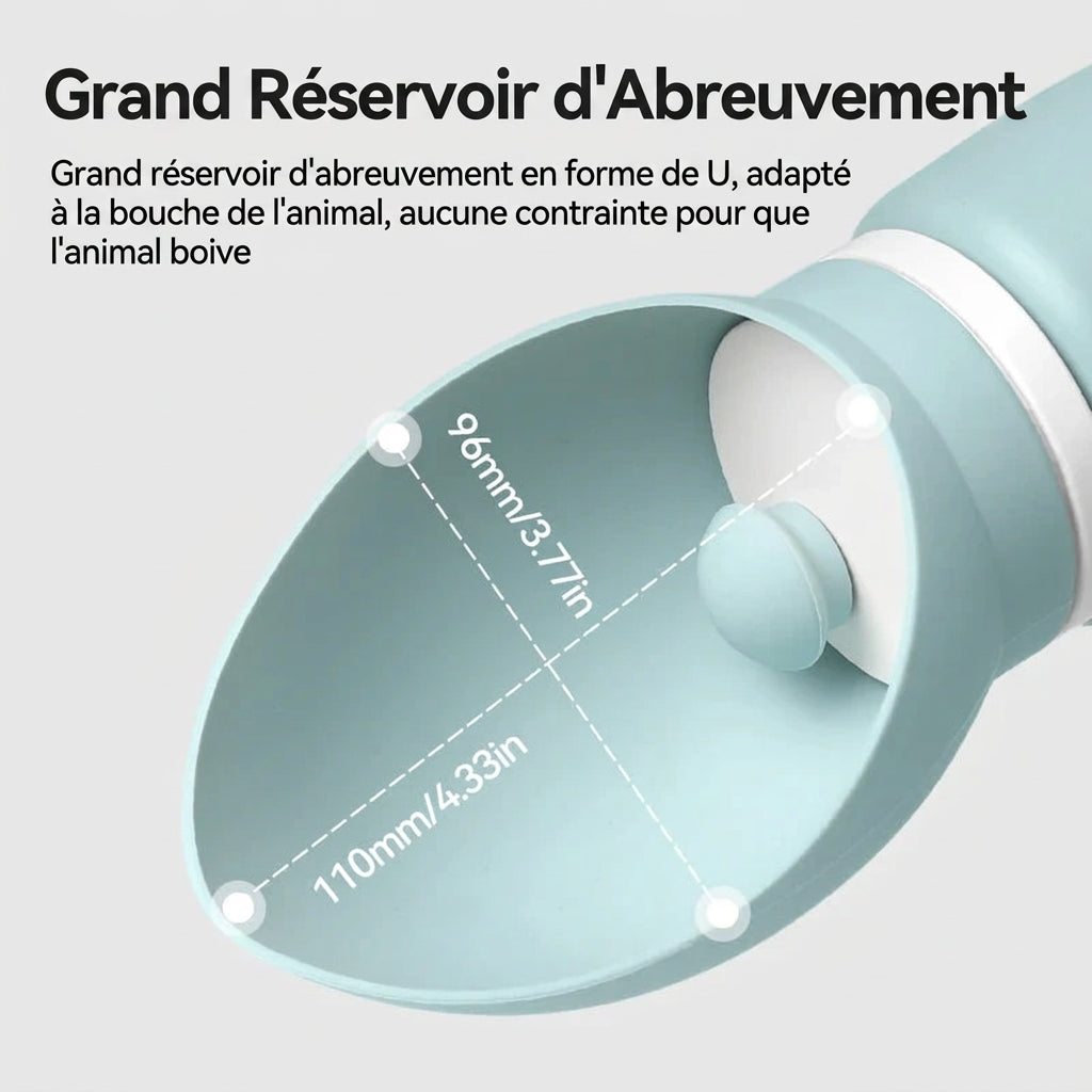 Gourde Silicone Repliable – grand réservoir d'abreuvement