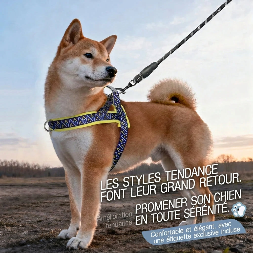 Harnais selle Géo – porté par un chien