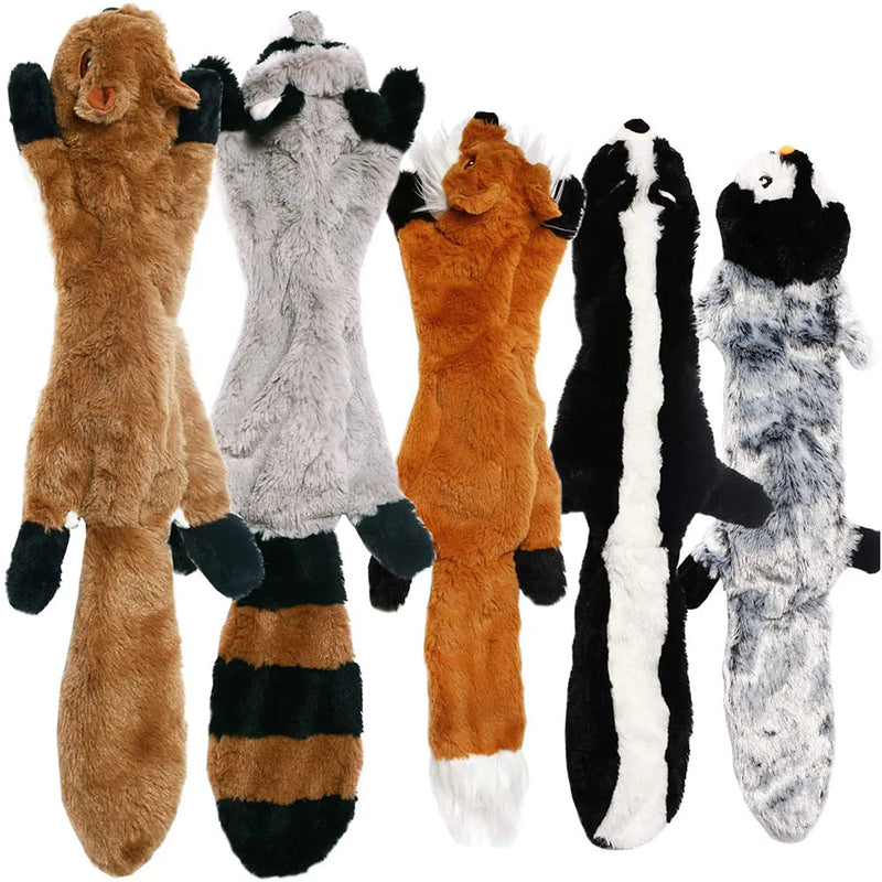 Peluche plate couineuse pour chien