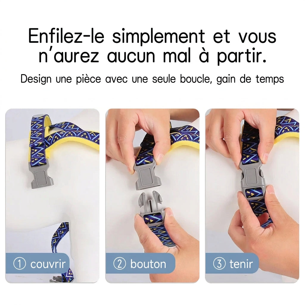Harnais selle Géo – mode d'emploi de la boucle